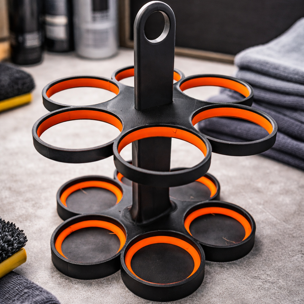 Flaskhållare till bilvårdsflaskor, exempelvis Tershine och King Carthur